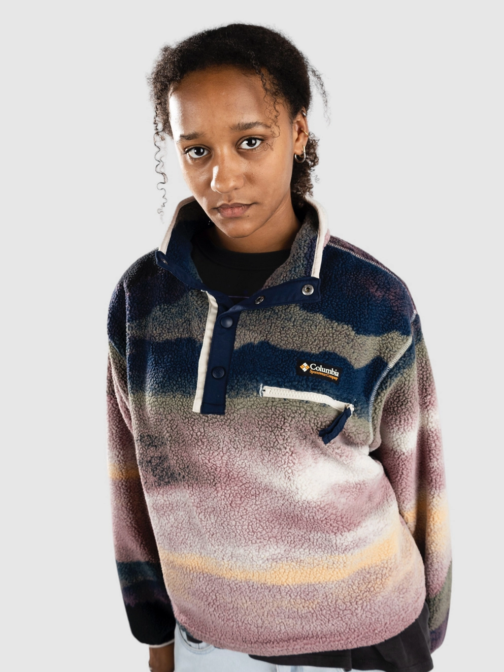 Columbia Helvetia II Printed Cropped Half Snap Zip Ho collegiate navy