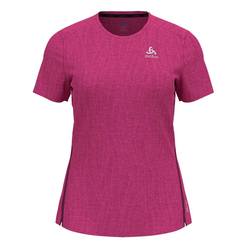 Odlo Zeroweight Engineered Chill-Tec Hardloopshirt Korte Mouwen Roze/Roze D