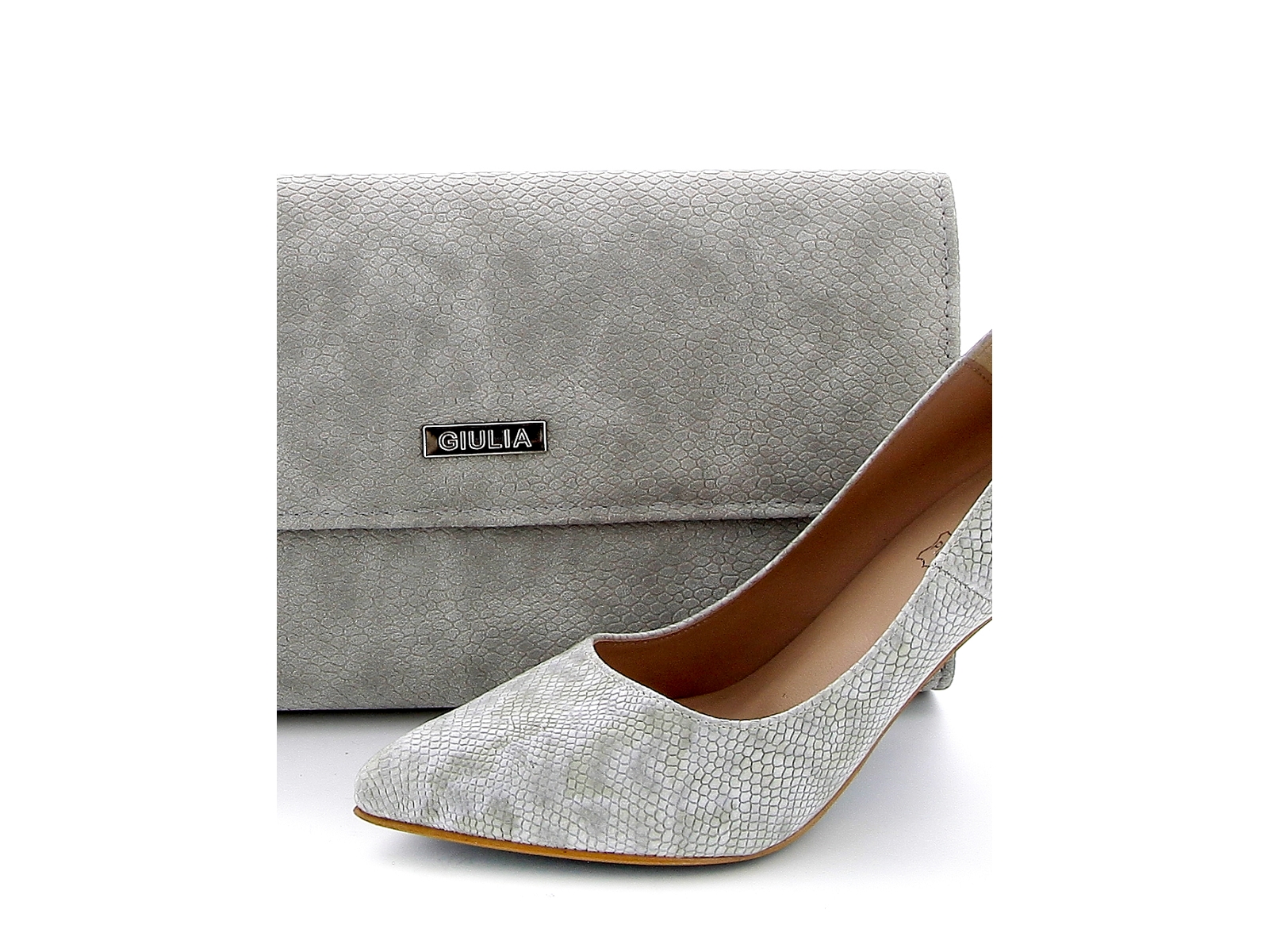 Giulia-HANDBAG G. Synthétique Blanc Argent