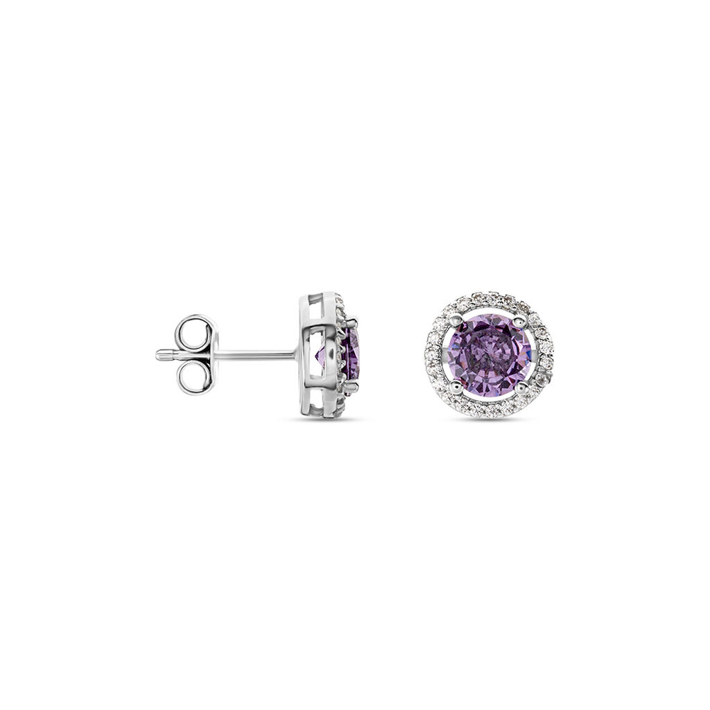 Boucles D'oreilles Puces Rio Argent Blanc Oxyde