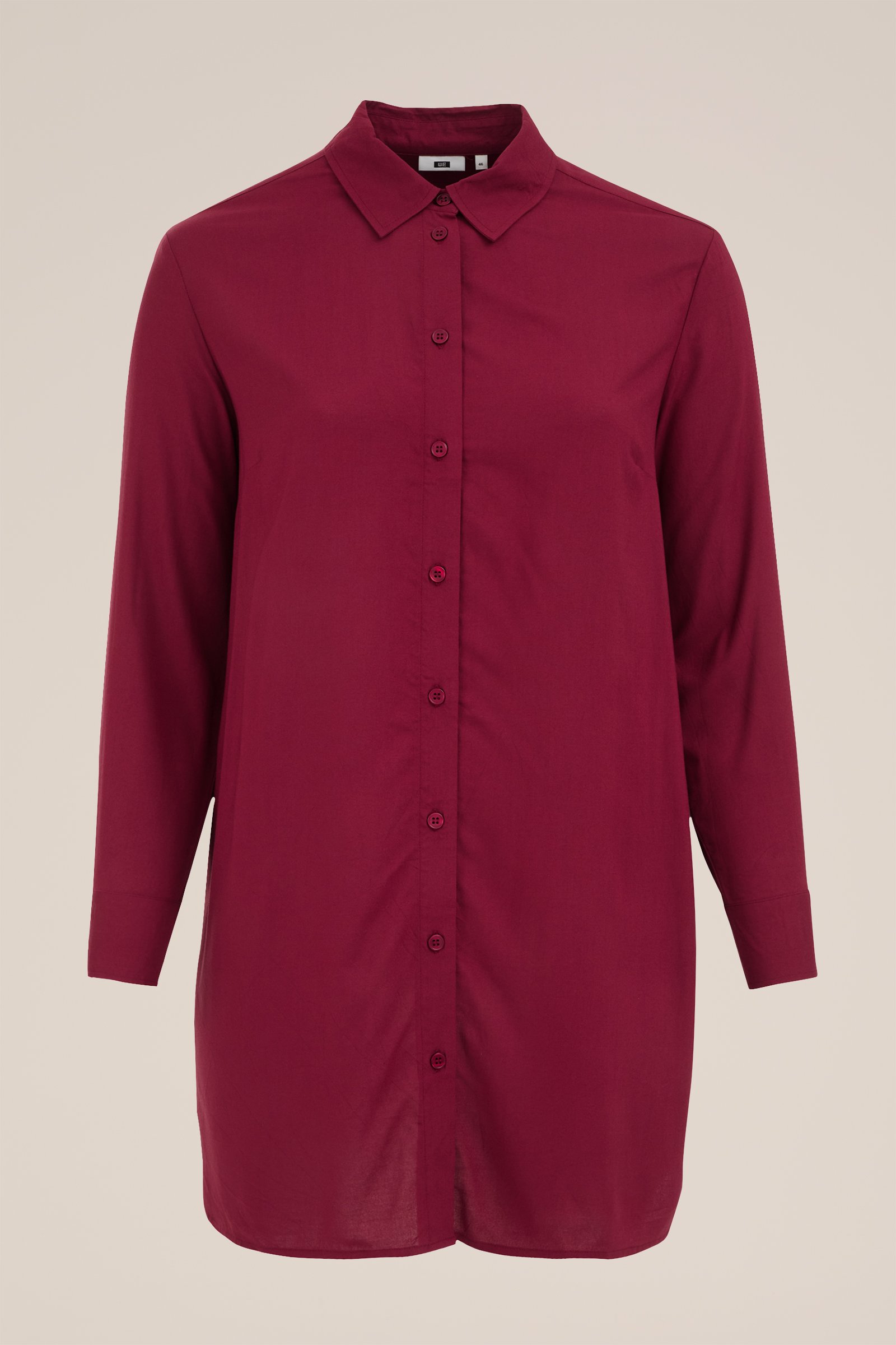 blouse - Curve WE Fashion Donkerrood