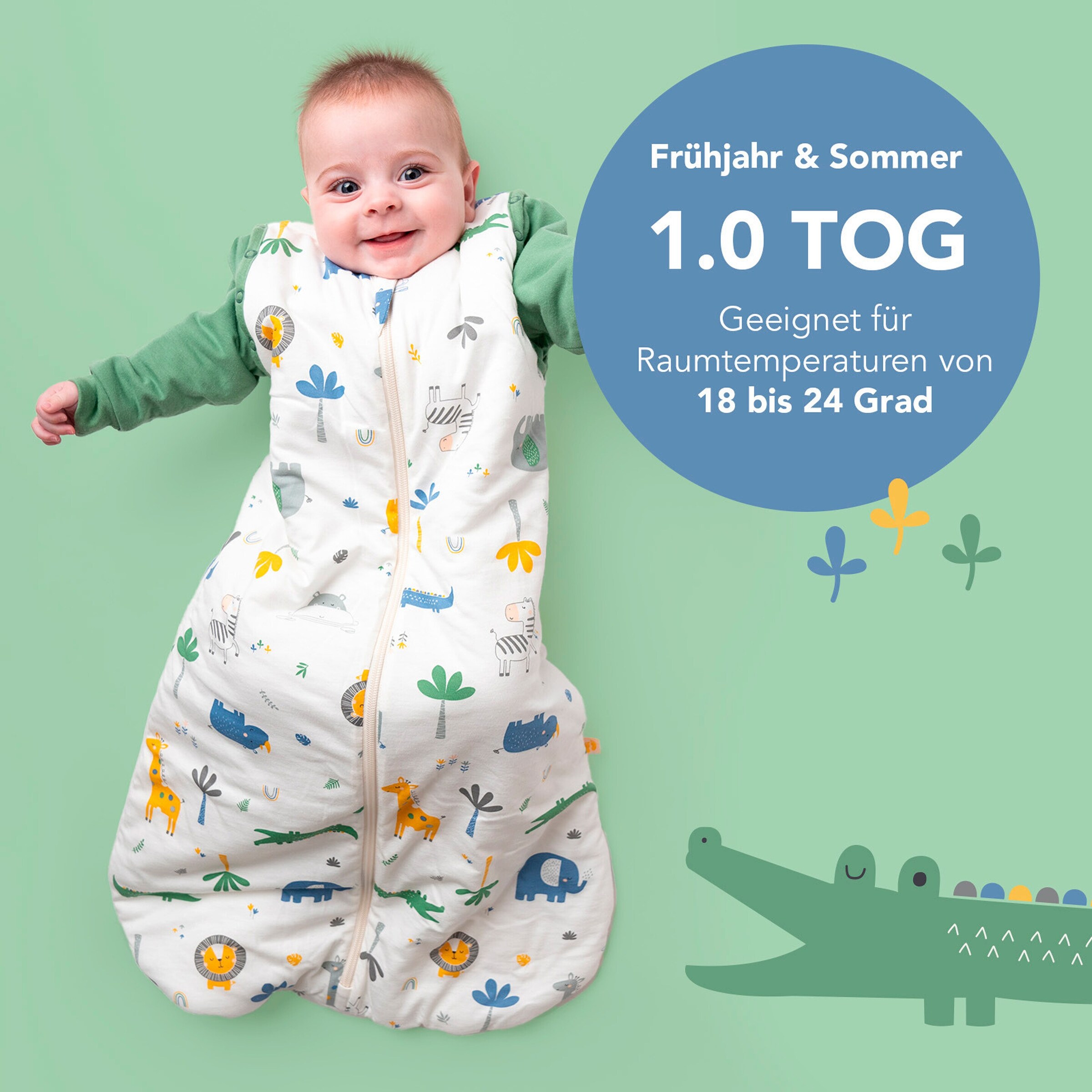 schlummersack Schlafsack ohne Füßen 1.0 Tog Dschungel