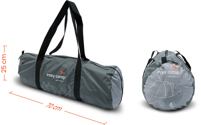 Easy Camp Eidfjord Busvorzelt freistehend oder am Fahrzeug nutzbar 340 x 310 x 210 cm