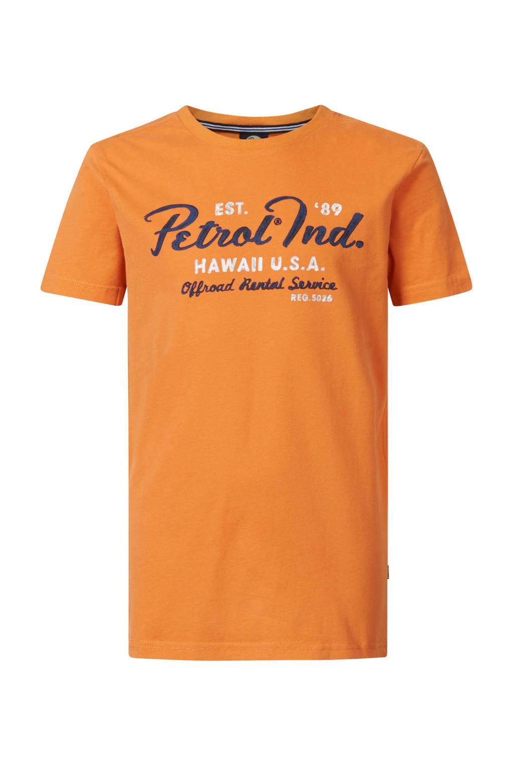 Petrol Industries T-shirt met logo oranje