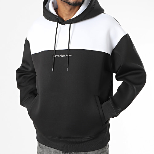 Sweat Capuche 4628 Noir Blanc