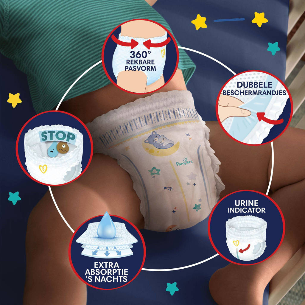 De allerbeste luiers voor de nachtNight Pants Maat 4 maandbox - 180 luierbroekjes - 9kg-15kg