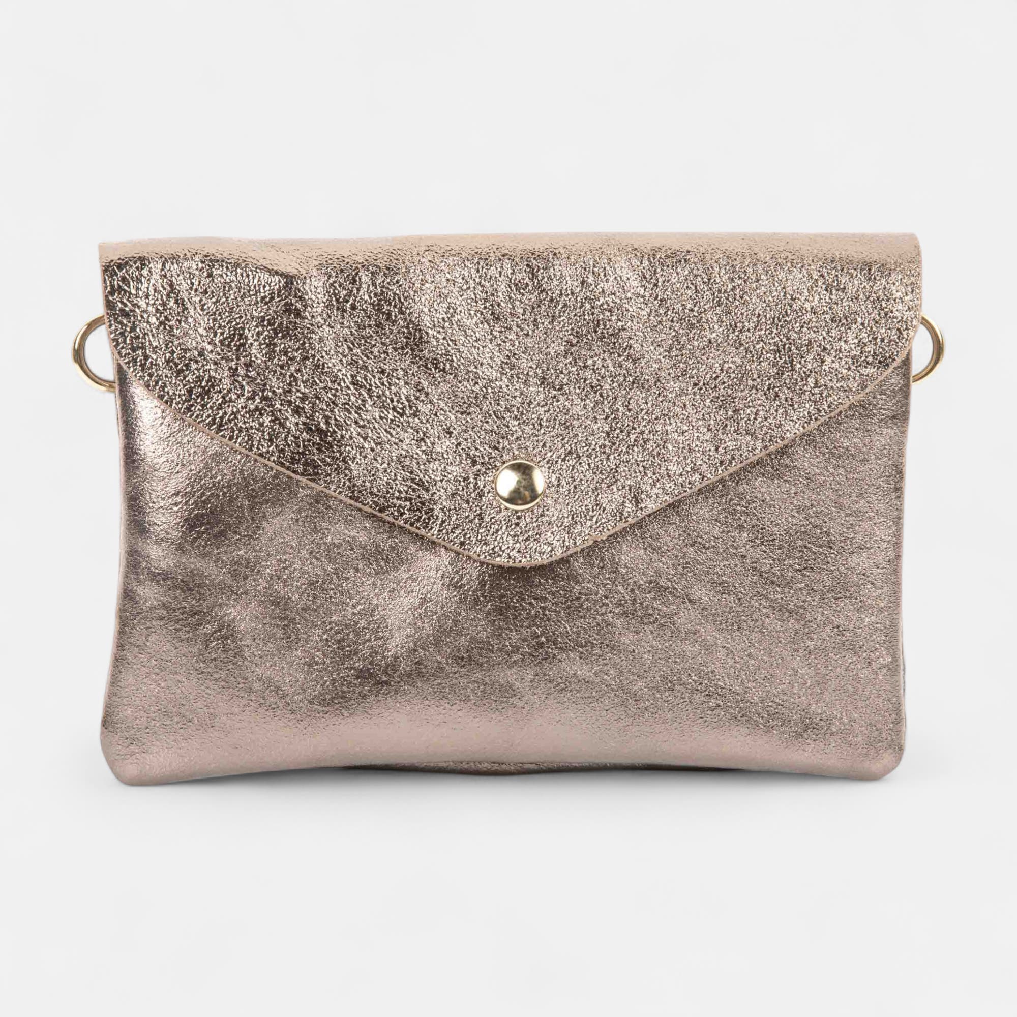 Sac bandoulière en cuir bronze