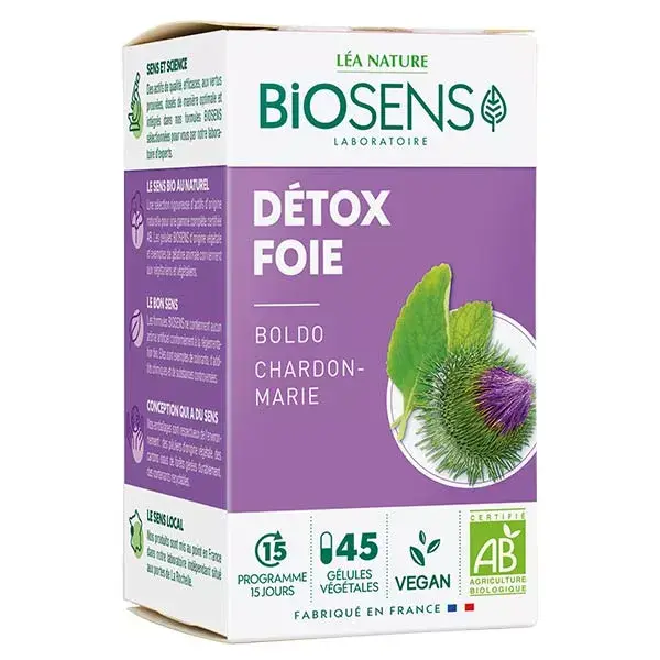 Biosens Organic Liver Detox - 45 cápsulas vegetais