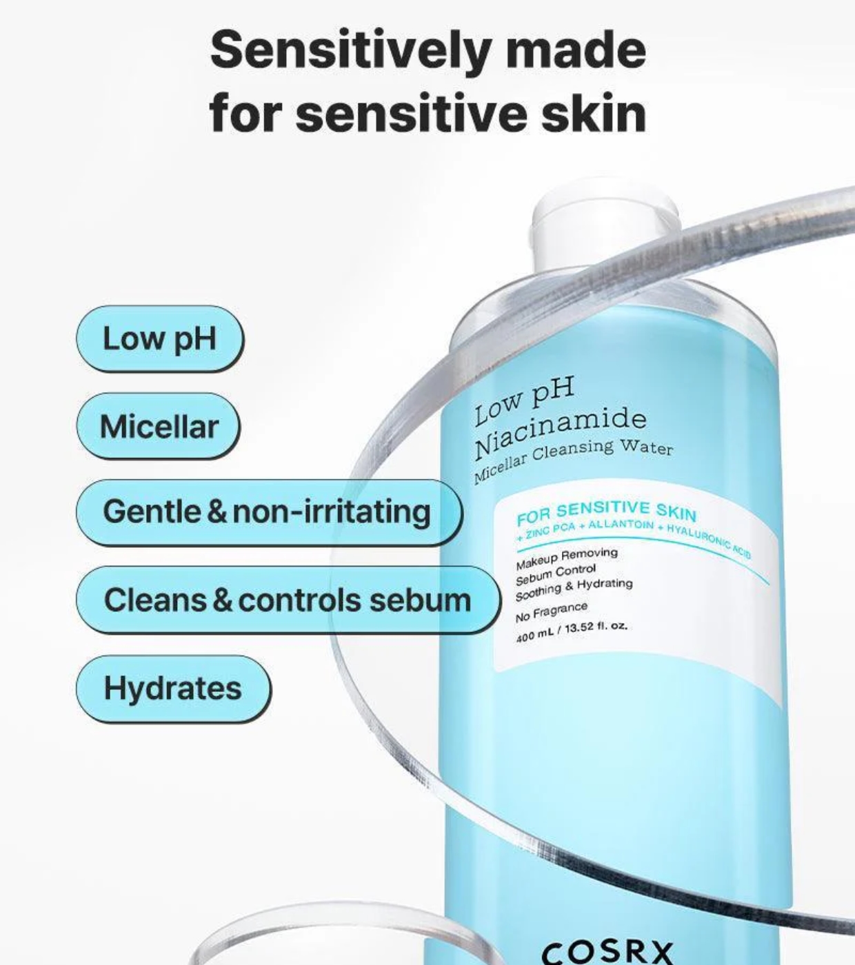 COSRX - Água Micelar de Limpeza com Niacinamida Low PH