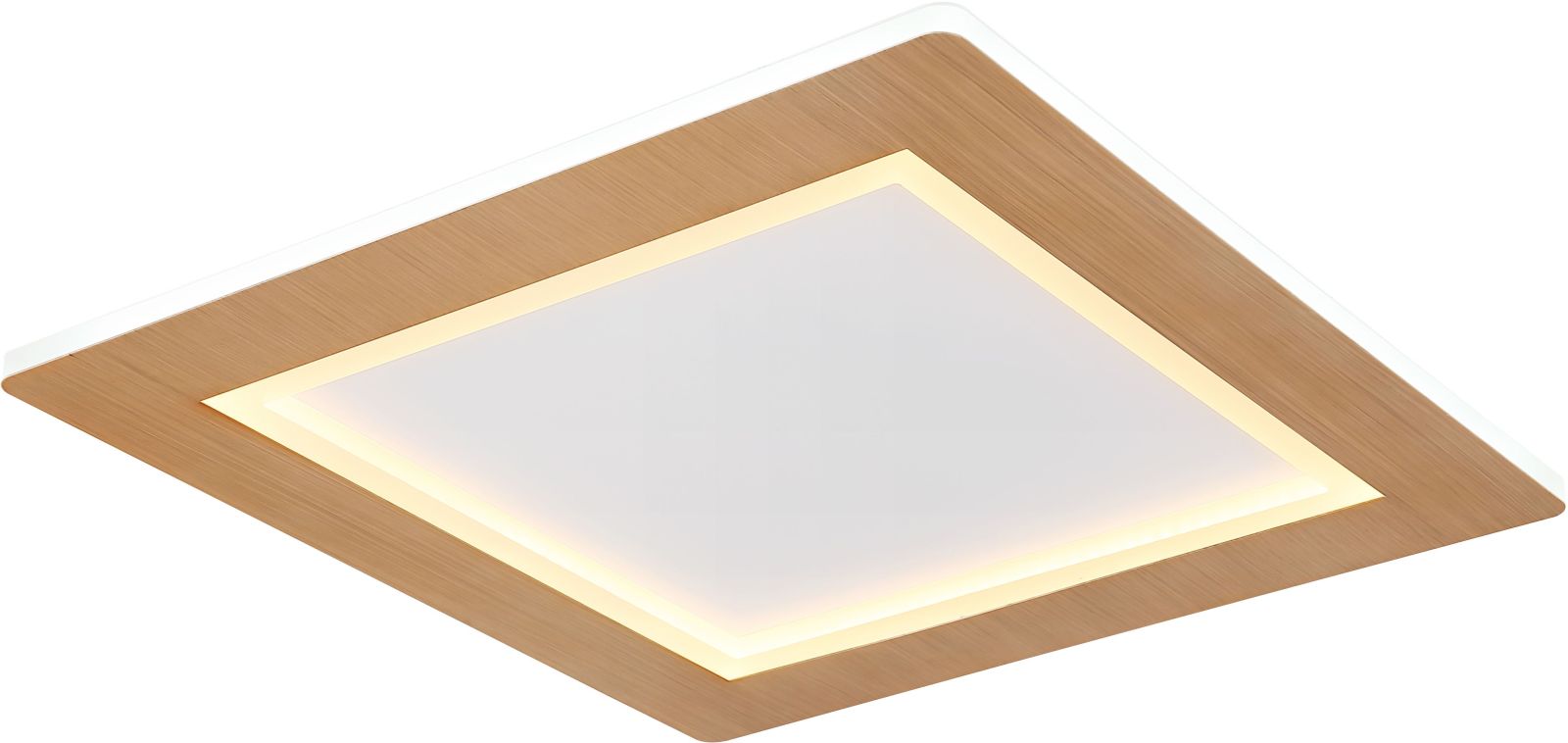 LED-Deckenleuchte - Holzoptik - weiß - 40 cm