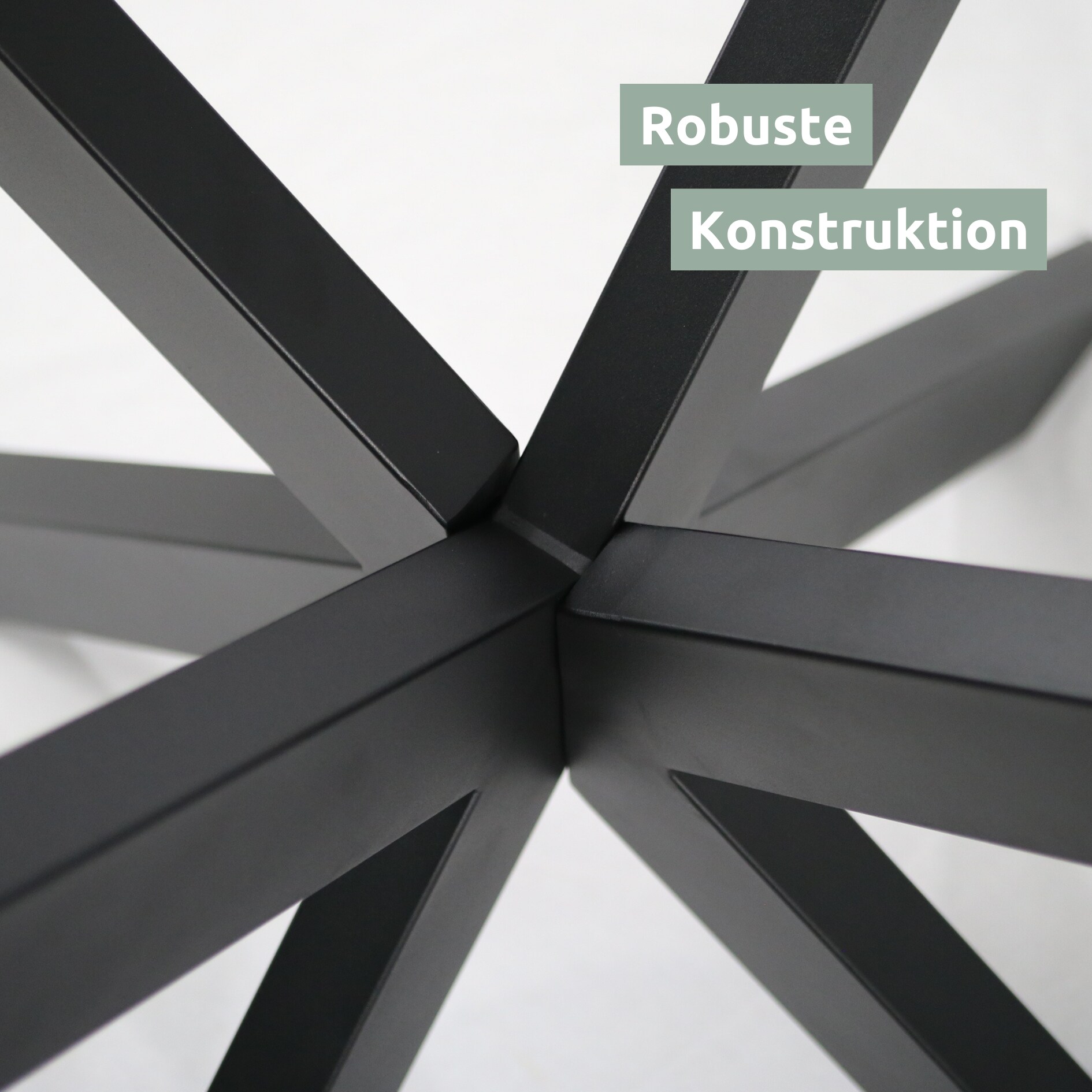 holz4home® Hora Spider Round Tischgestell Mittelfuß metall schwarz
