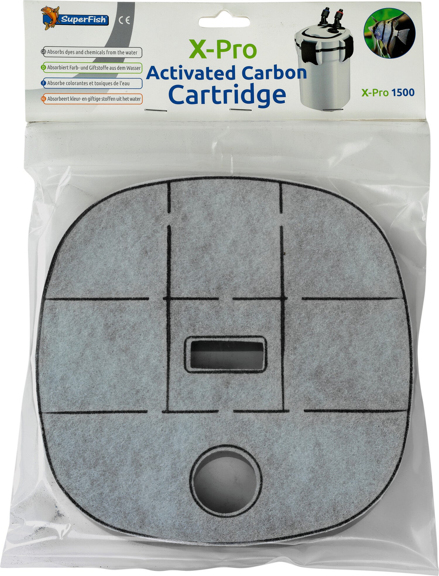 SuperFish aquarium filter cartridge X-Pro 1000 met actieve kool