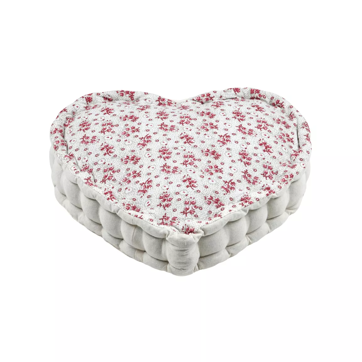 Coussin de sol cœur coton (40 x 40 cm) Ginny Rose