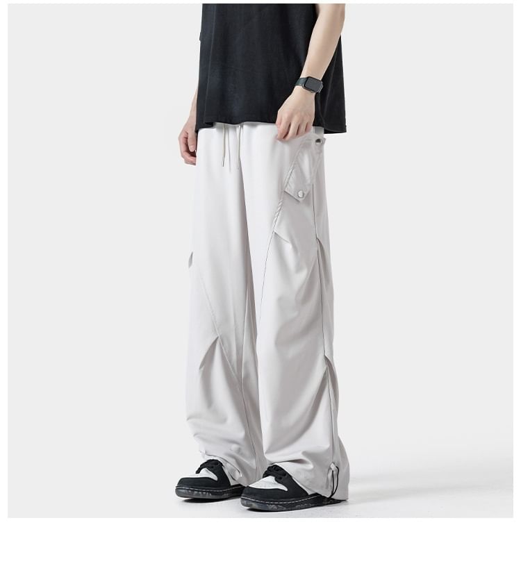 Wolfkane - Effen joggingbroek met trekkoord in de taille en rechte pijpen