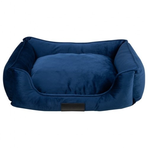 Cama azul para cachorro