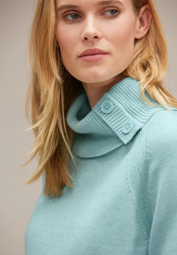 Pullover mit Rollkragen - iced mint melange