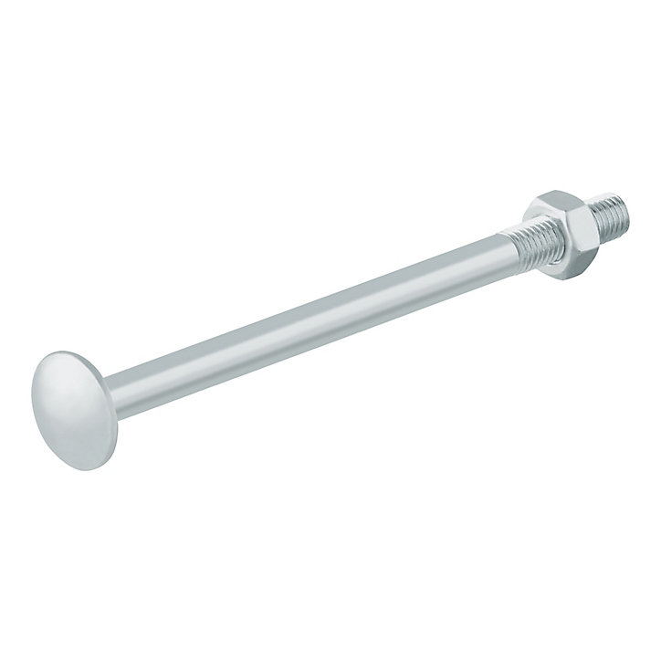 10 boulons tête ronde collet carré 7 x 100 mm