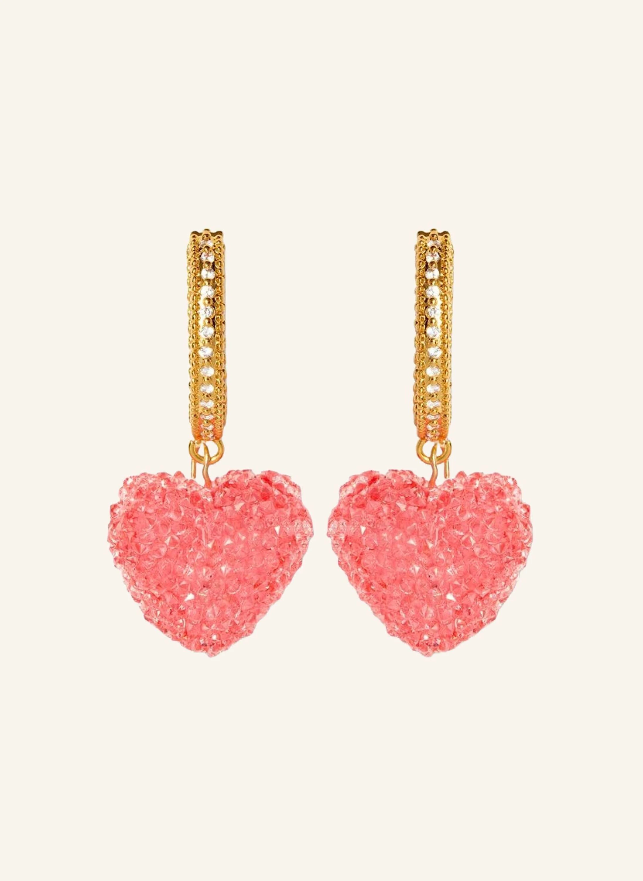 CRYSTAL HAZE Ohrhänger JELLY HEART by GLAMBOU