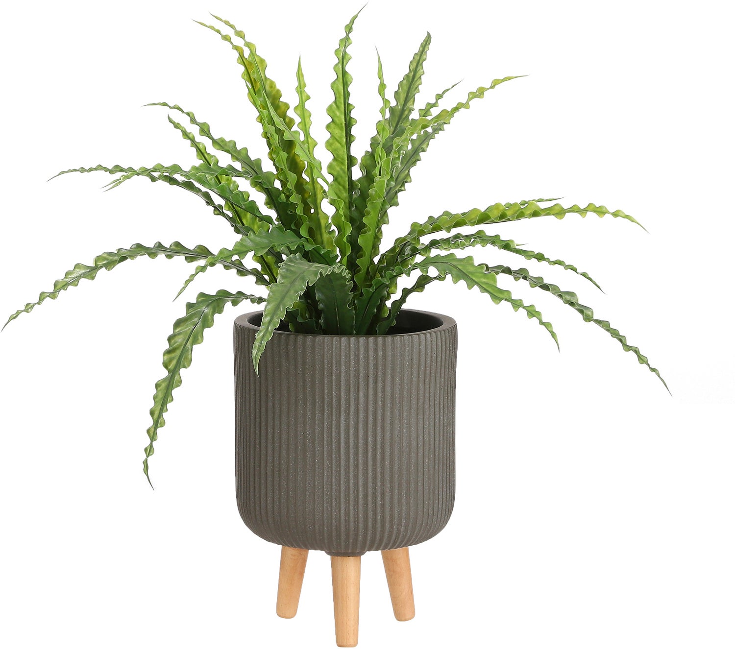 Mica Decorations bloempot op poten Nuovo bruin D 24 H 35 cm