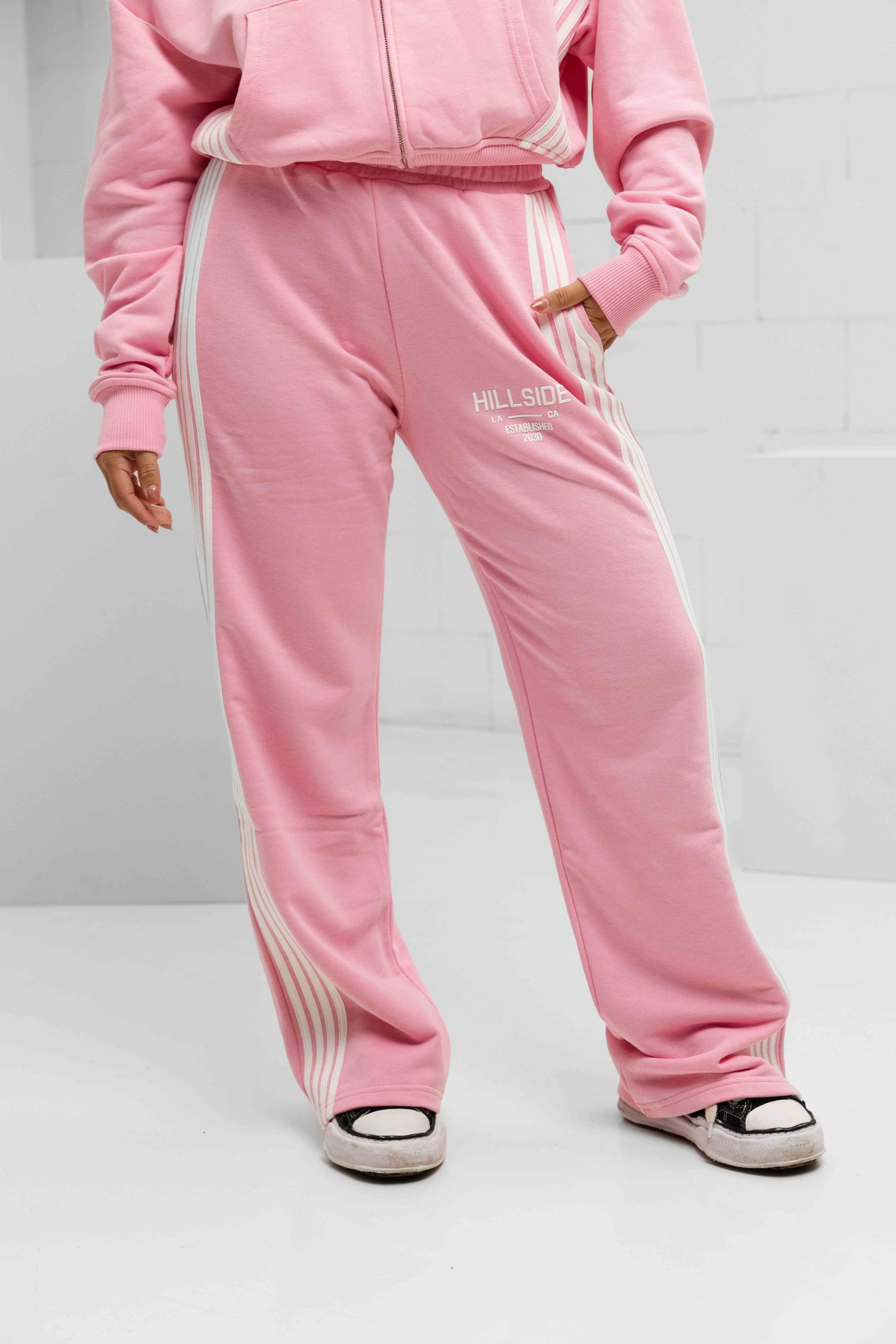 Hillside Stripe Trainingspak Dames Roze