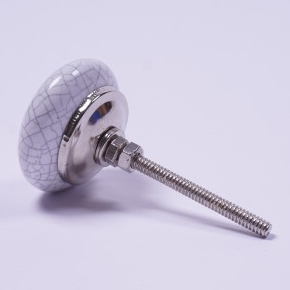 Keramik Möbelknopf, handglasiert, weiß, Ø 4 cm günstig bestellen