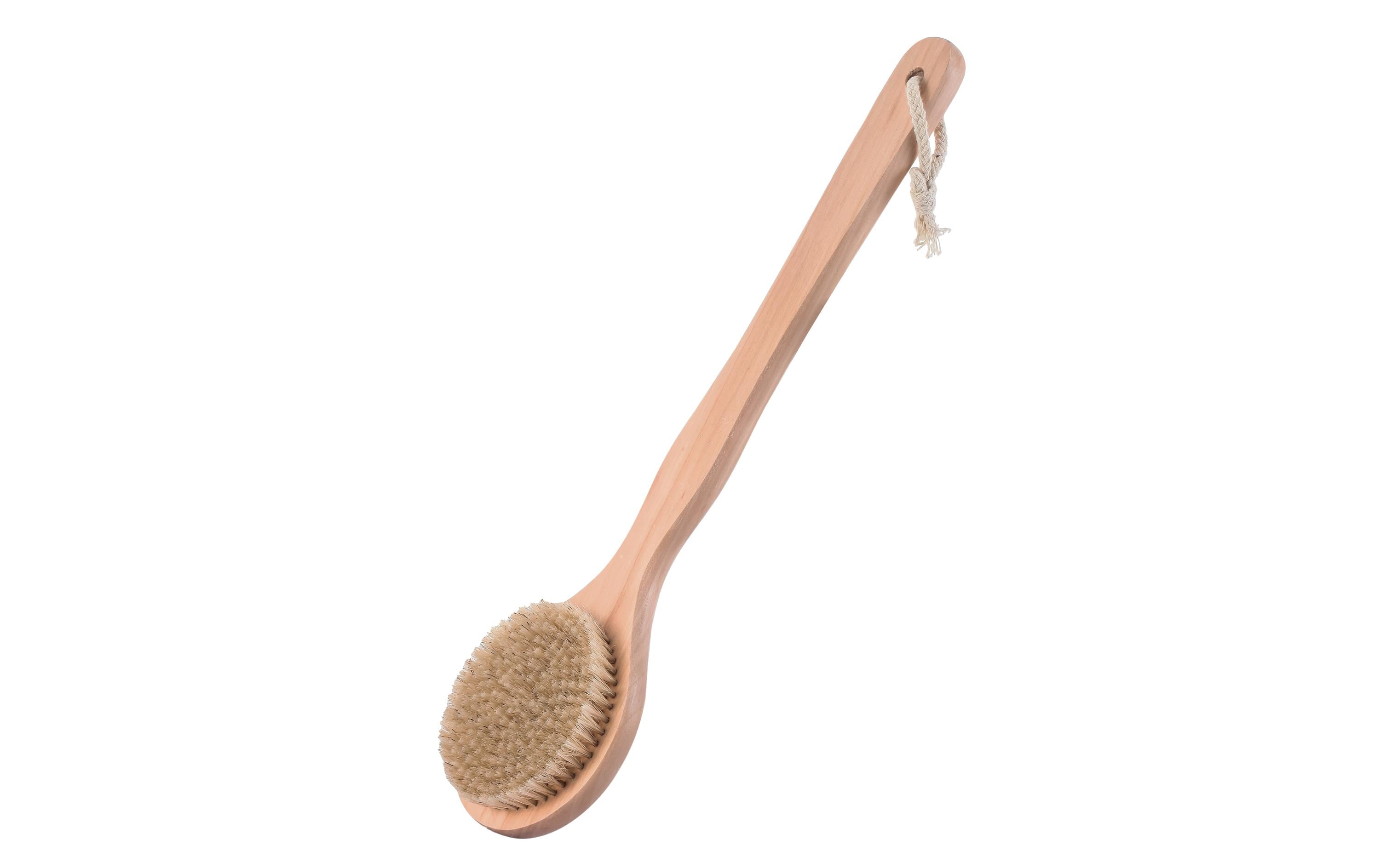Körperbürste mit langem Stiel 41 cm, BraunHolzbürste