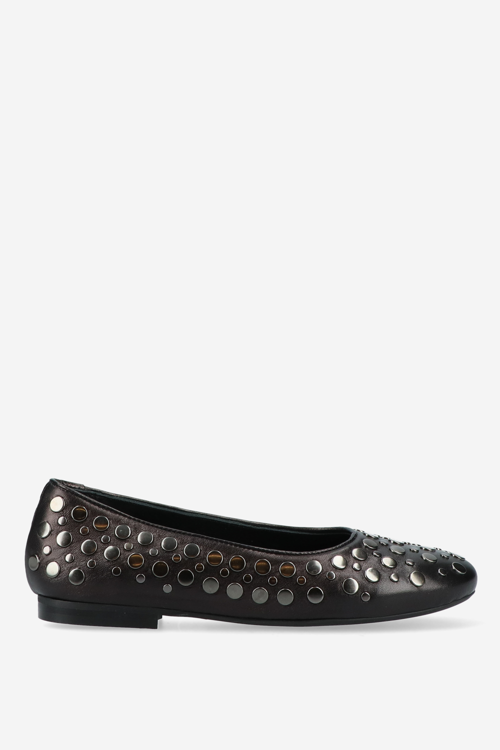 3 nights leather studded ballerinas