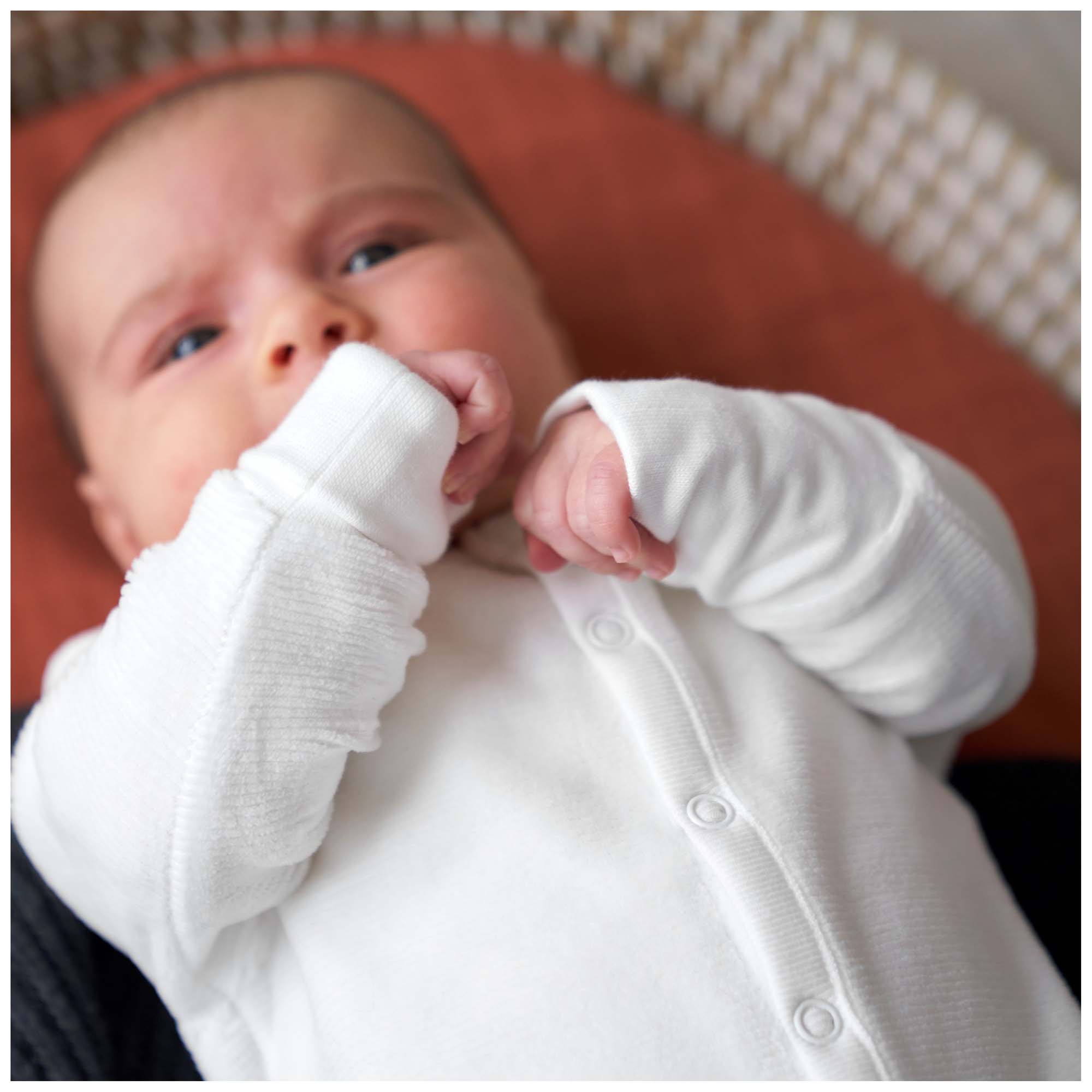 Prénatal newborn boxpakje rib velours lange mouwen effen wit