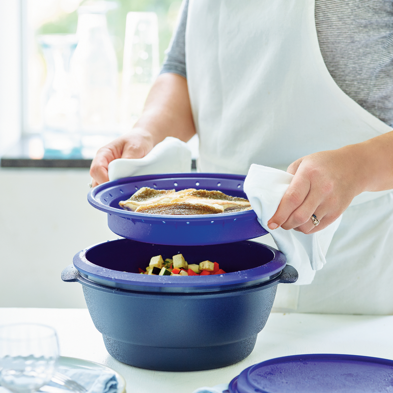 Micro-CombiGourmet 3 l Das Multitalent für die Mikrowelle: Reiskocher, Pasta-Maker, Dampfgarer & Kochtopf