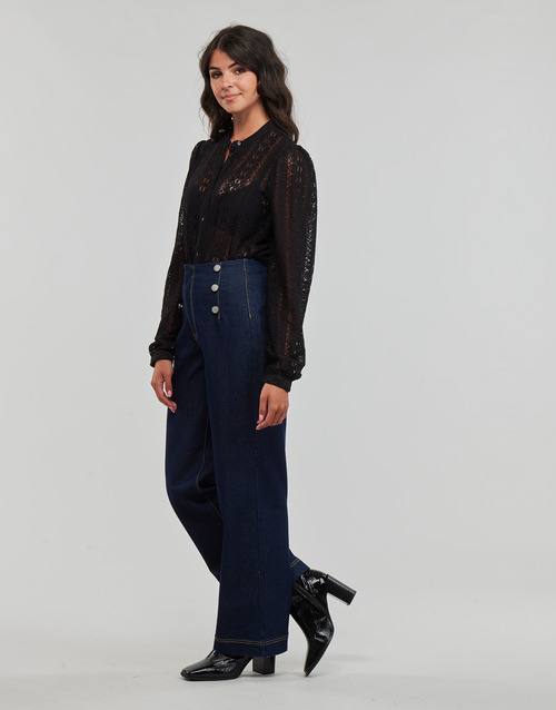 Vila - VICHIKKA LACE L/S SHIRT - Noir