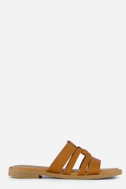 Tamaris Slippers cognac Leer
