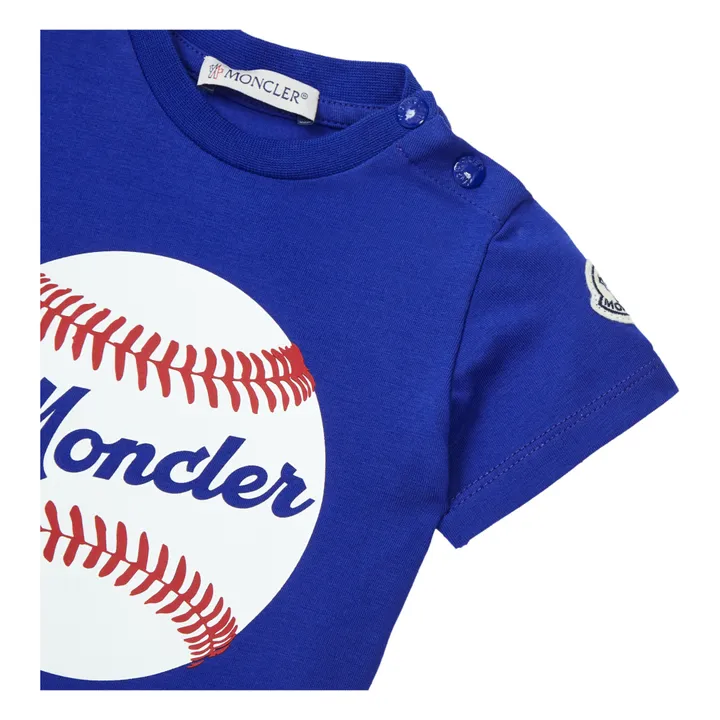 Moncler T-shirt Baseball | Bleu indigo