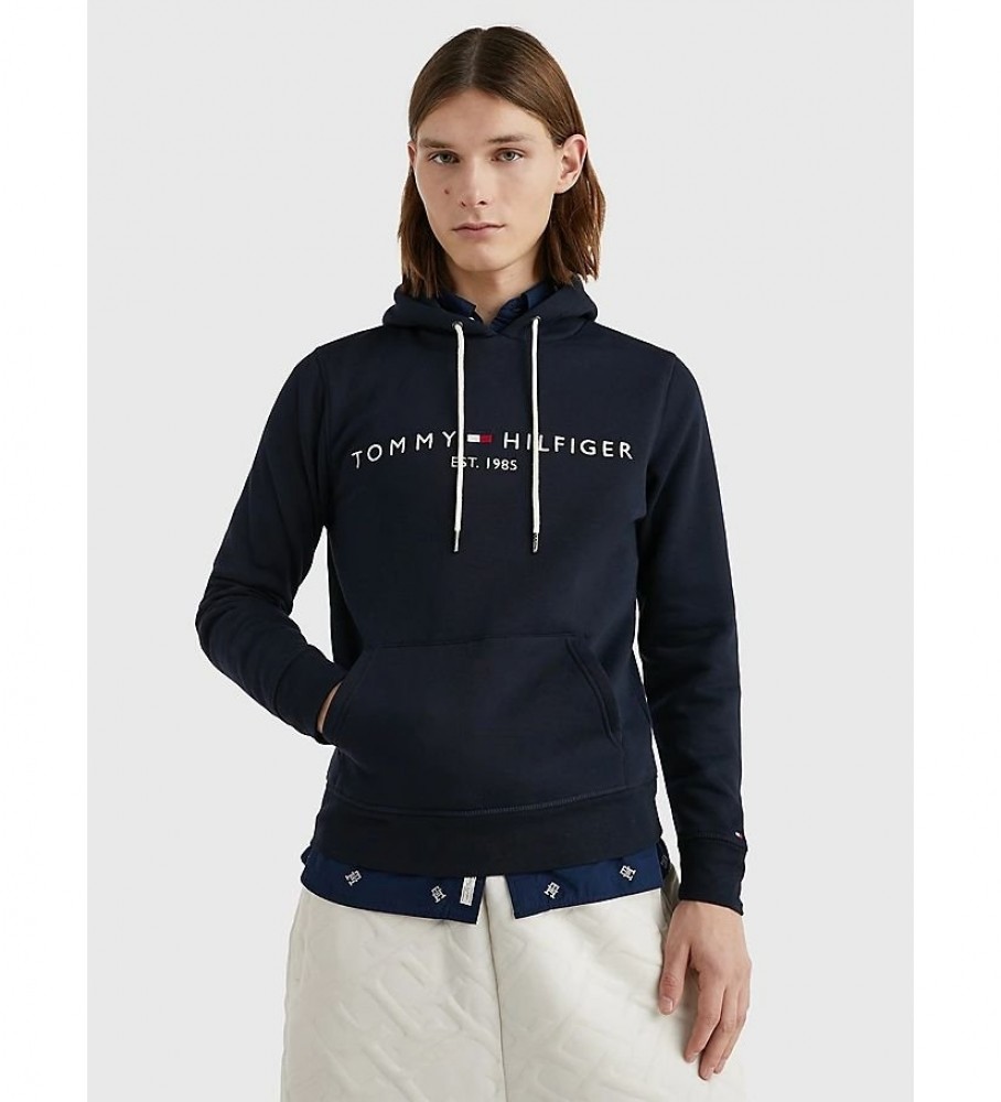 Moletom Tommy Hilfiger Core Logo Azul Marinho