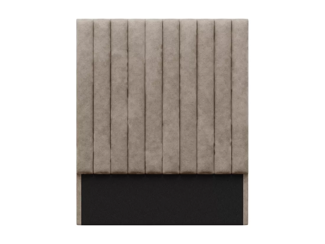 Tête de lit coutures verticales - 110 cm - Tissu - Taupe - SARAH