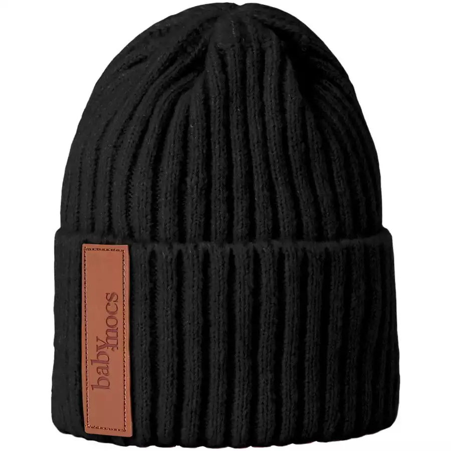 BabyMocs Mütze Vegan schwarz