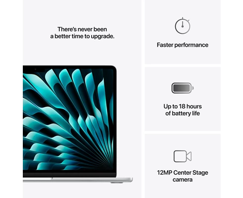 Apple 13-inch MacBook Air: Apple M4 chip with 10-core CPU and 10-core GPU, 24GB, 512GB SSD - Silver