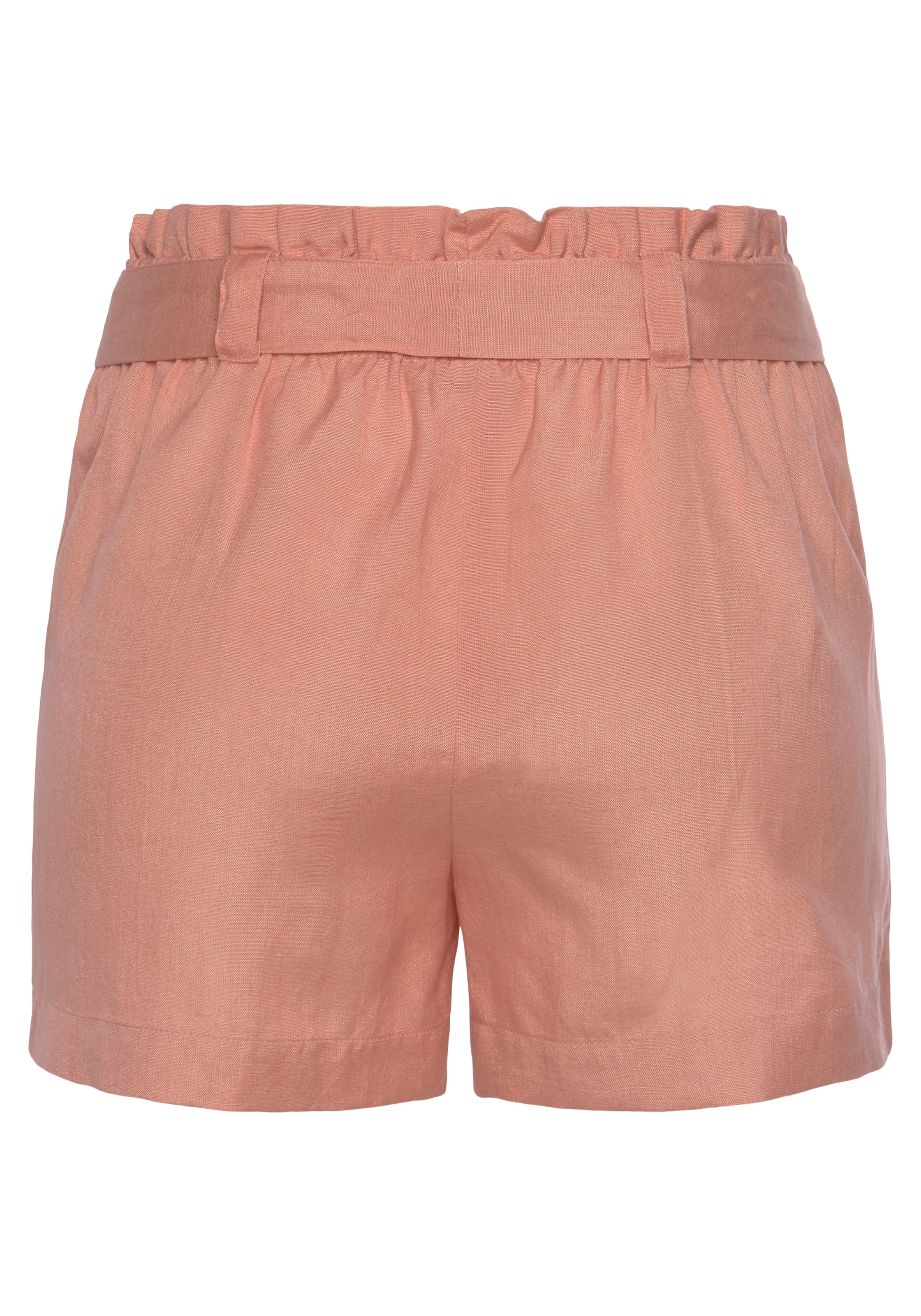 LASCANA Shorts  im Paperbag-Stil aus Leinenmix, kurze Hose, Leinenhose