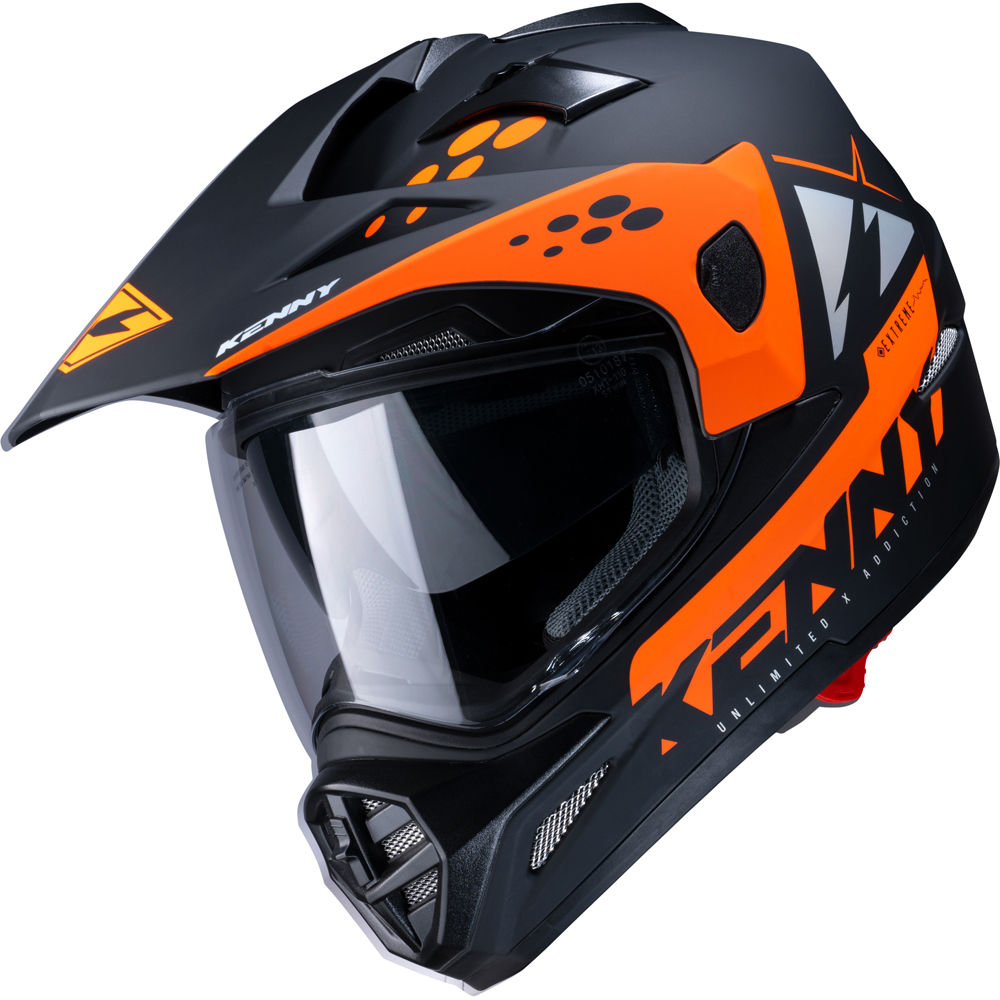 Kenny - Casque Extreme Graphic - 2024 Noir Mat / Orange Mat