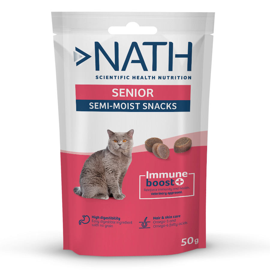 Petiscos Semiúmidos Nath Senior para Gatos