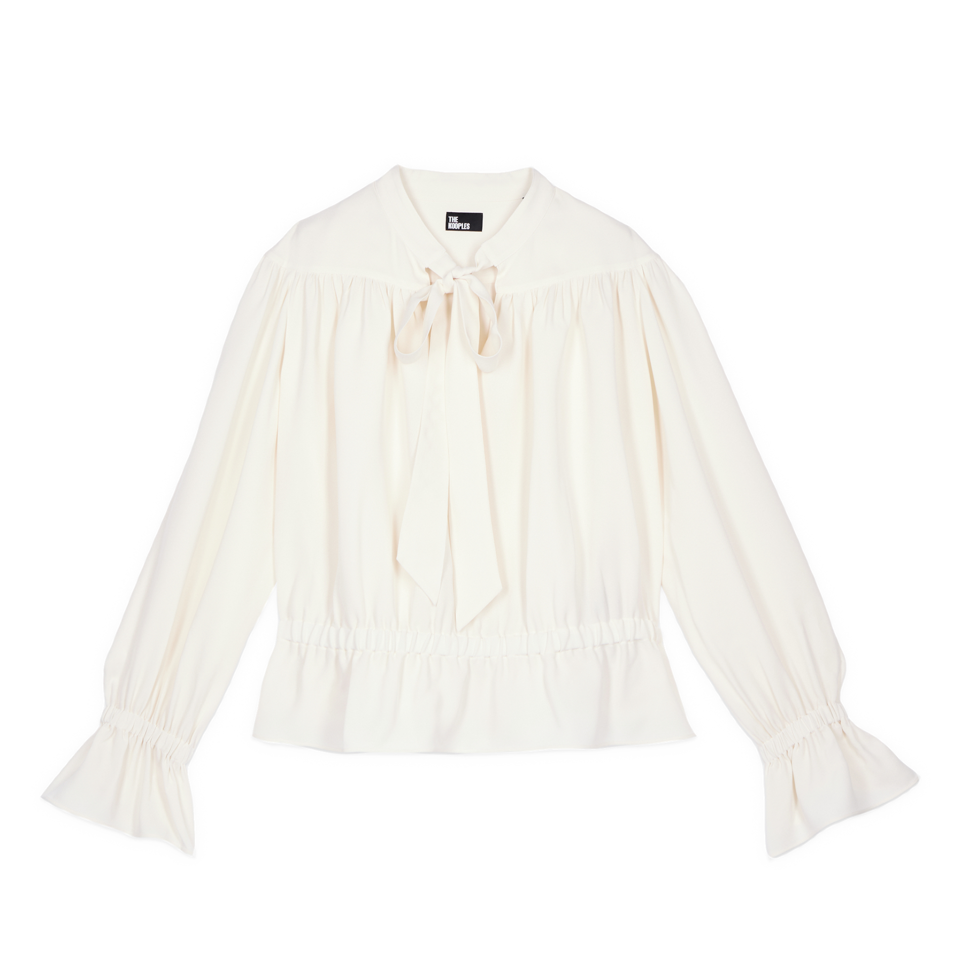 Top ample avec fronces | Blanc