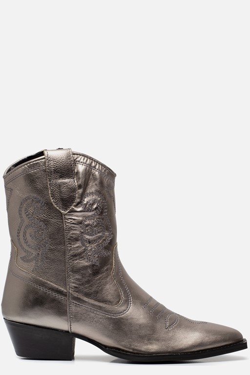 Ann Rocks Cowboylaarzen zilver Leer