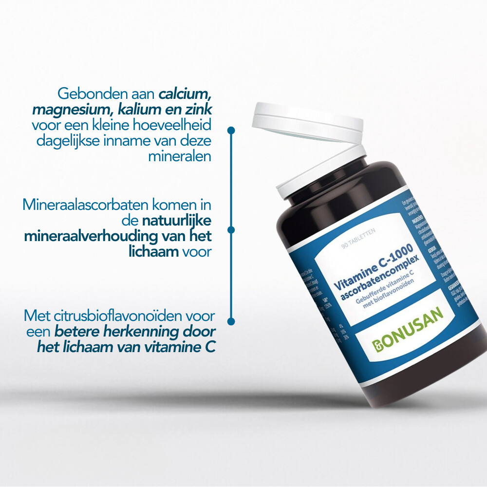 2x Bonusan Vitamine C-1000 ascorbatencomplex 90 tabletten