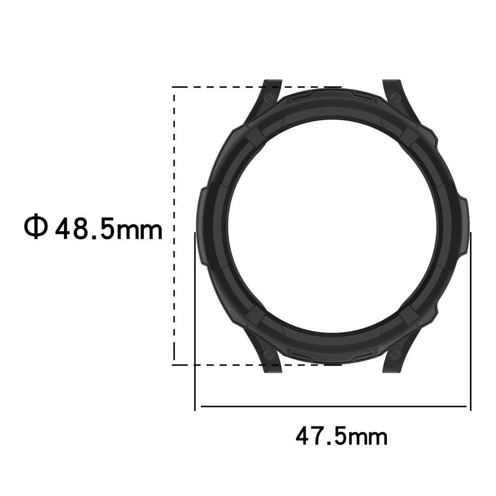 Samsung Galaxy Watch 6 Classic (43mm) Gummi Hülle Bumper mit Lünettenring - Blau