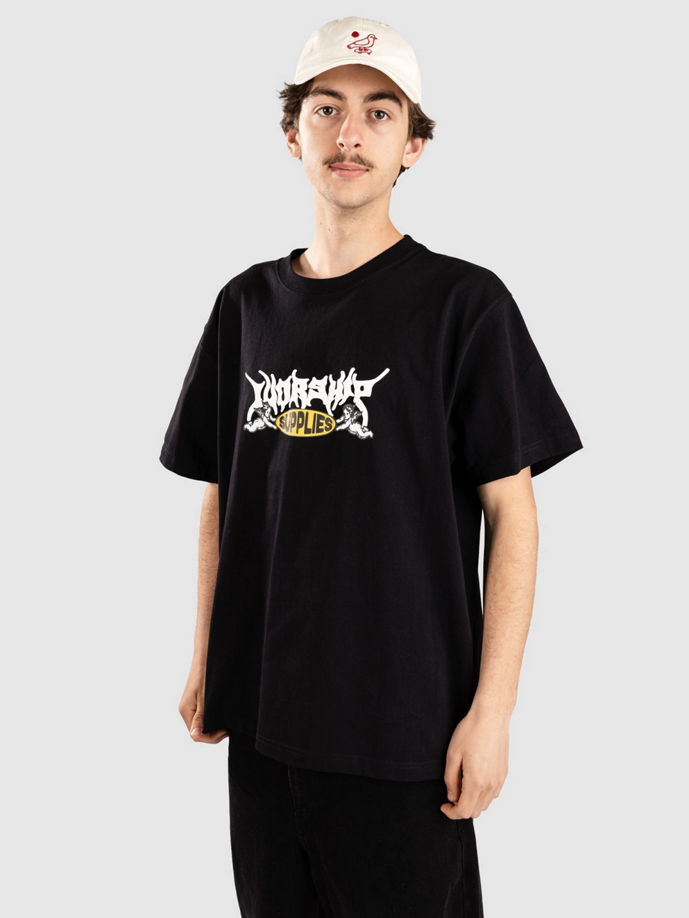 Worship Supplies Messenger T-Shirt black