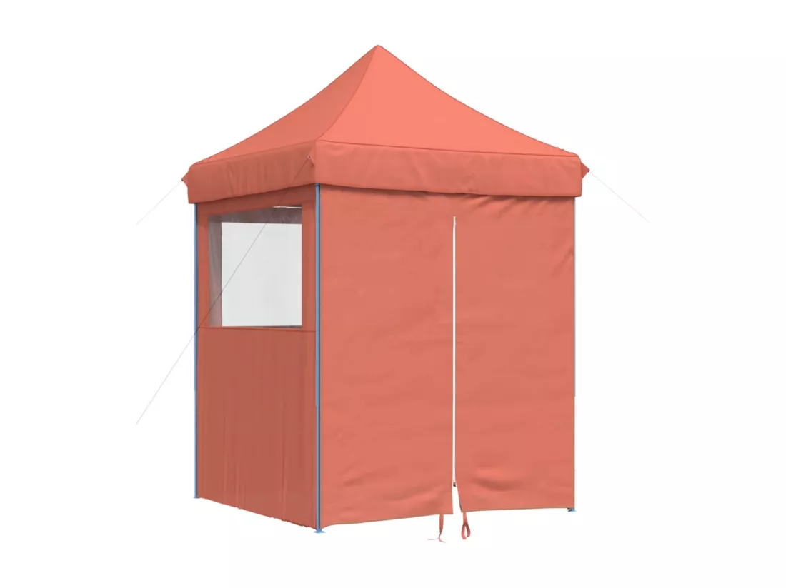 Tente de réception pliable escamotable avec 4 parois latérales