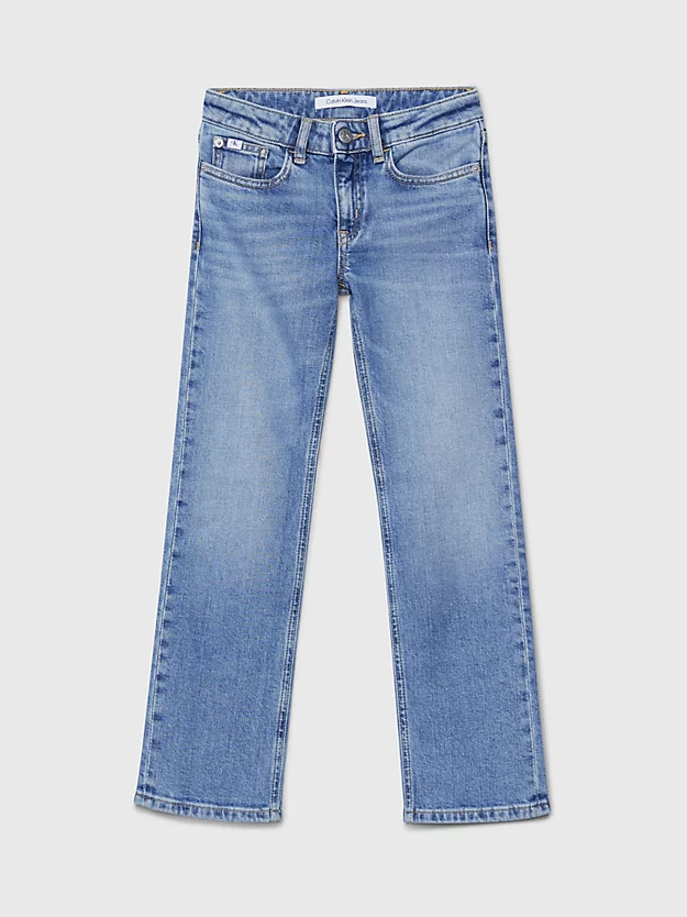 Calça jeans reta de cintura média