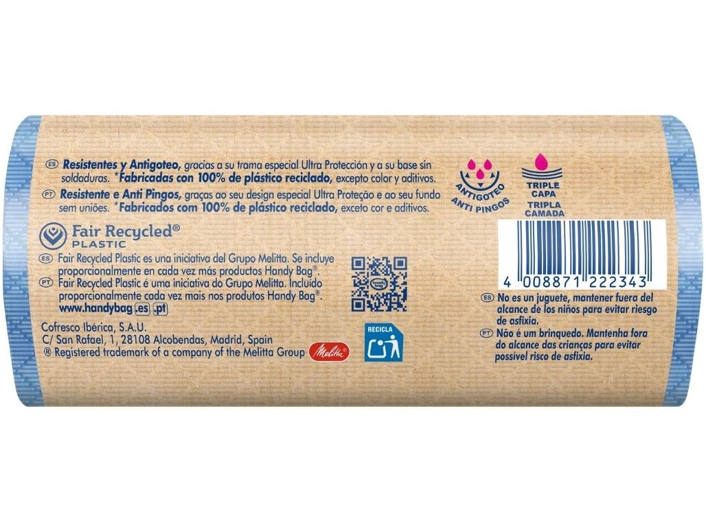 SACOS LIXO HANDY BAG ANTIGOTAS 50L