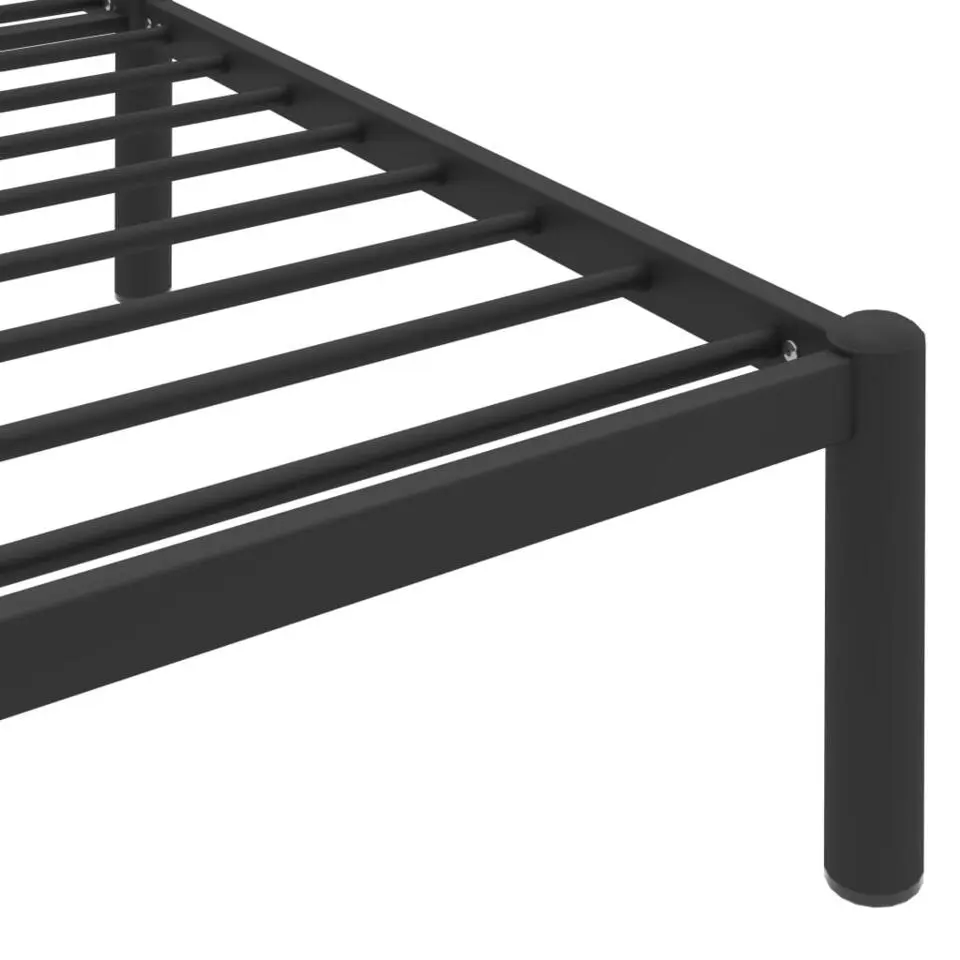 vidaXL - Bed frame met arc hoofdeinde - Zwart - Metaal - 160x200 cm