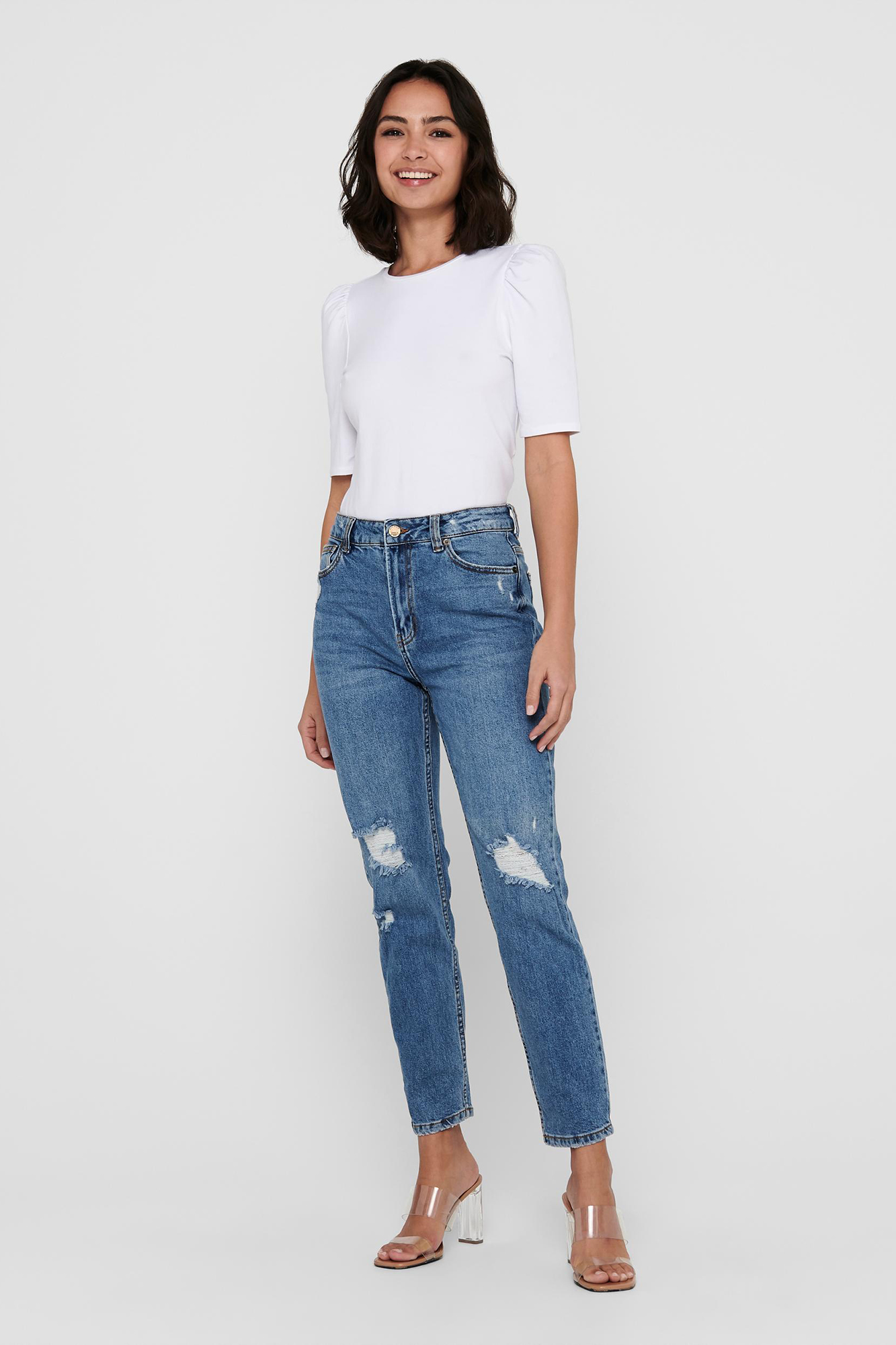 calça jeans reta
