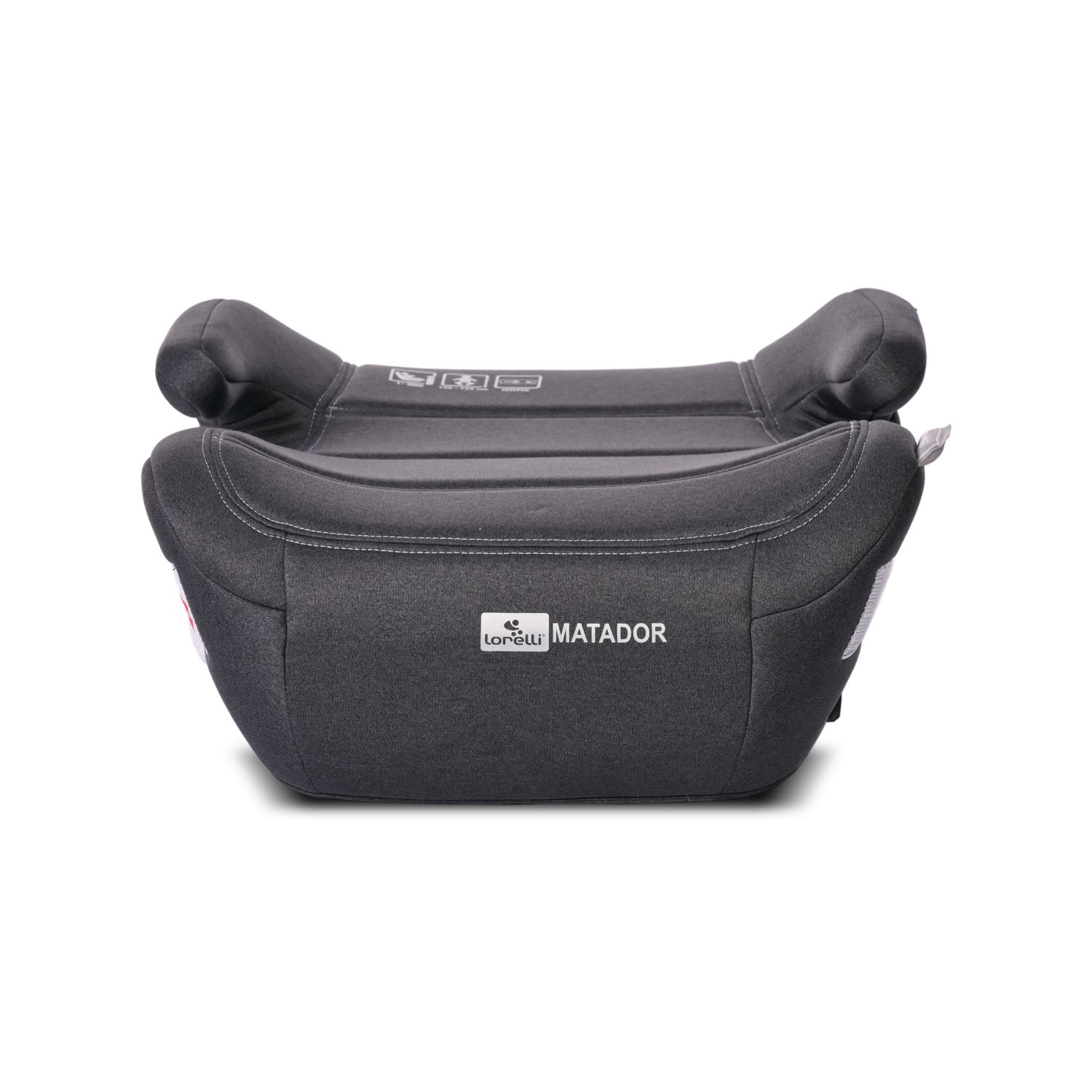 Lorelli Sitzerhöhung i-Size Matador (125-150cm) Kindersitz, Isofix, Armlehne schwarz